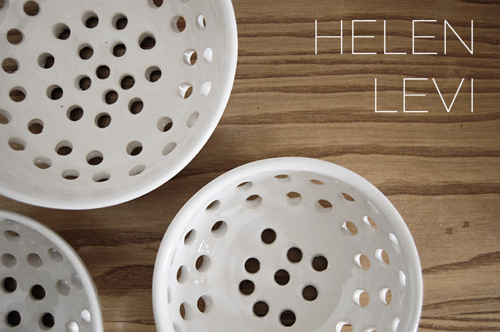 One to Watch- Brooklyn Based Potter Helen Levi White Ceramic Colandar | DeSmitten